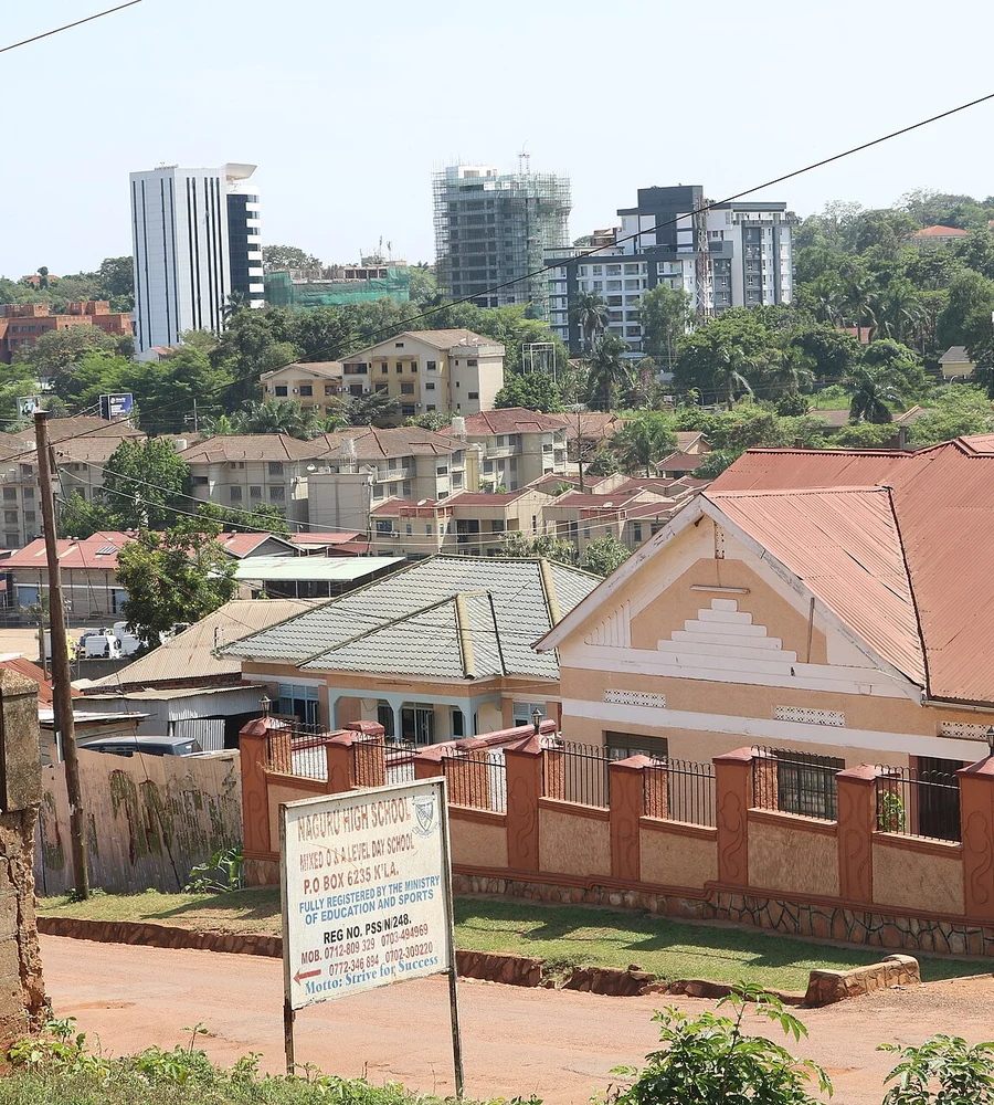 Homes and apartment buildings in Lower Naguru, Kampala